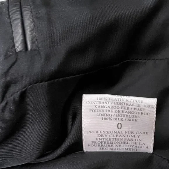 ALC Sadie Leather & Fur Jacket 0 Black Womens Moto Motorcycle Biker A.L.C. - Picture 8 of 9